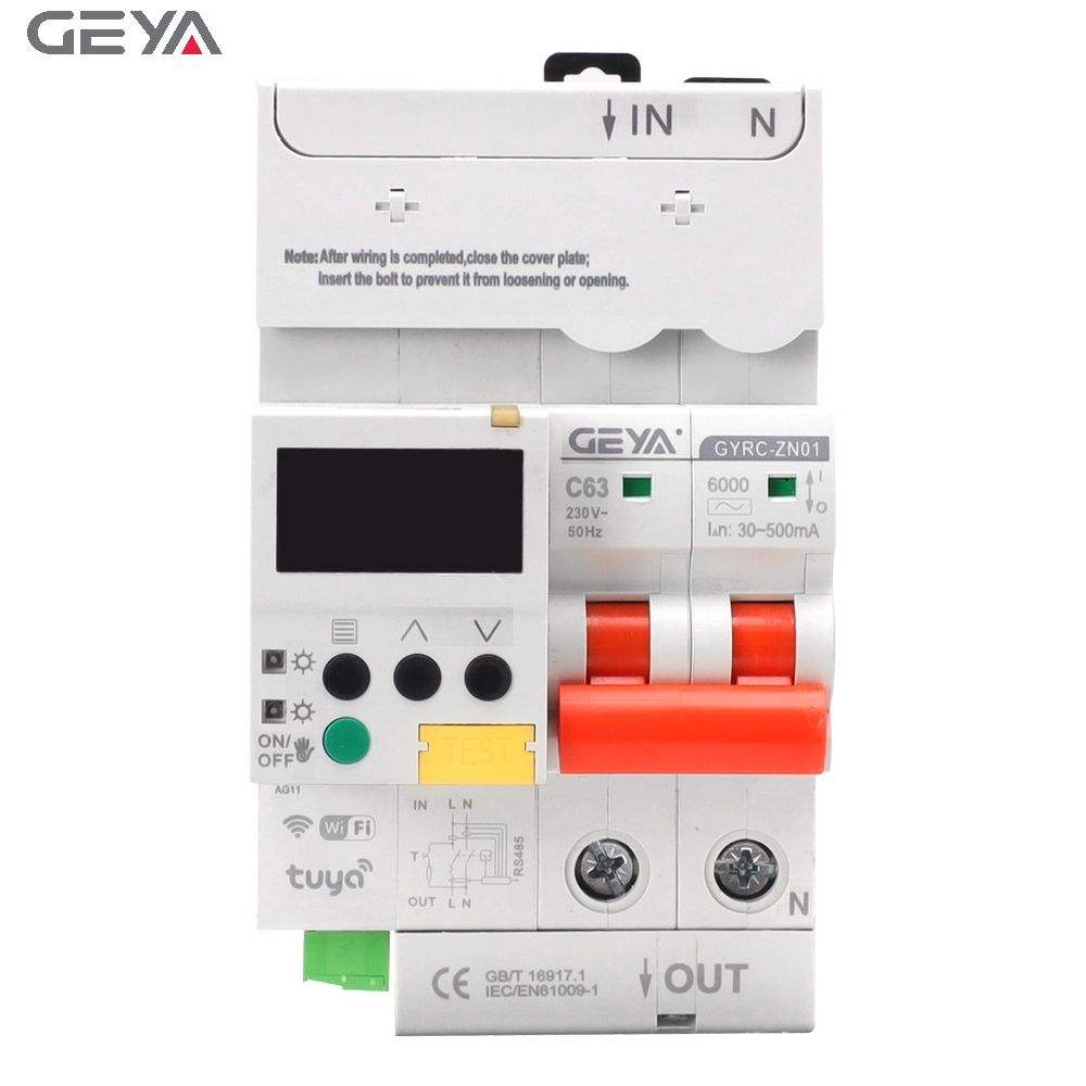 GEYA GYRC-ZN01 2P/32A Wifi Circuit Breaker Smart Tuya Single Phase Remote Control 63 Amp Miniature Circuit Breaker Wifi