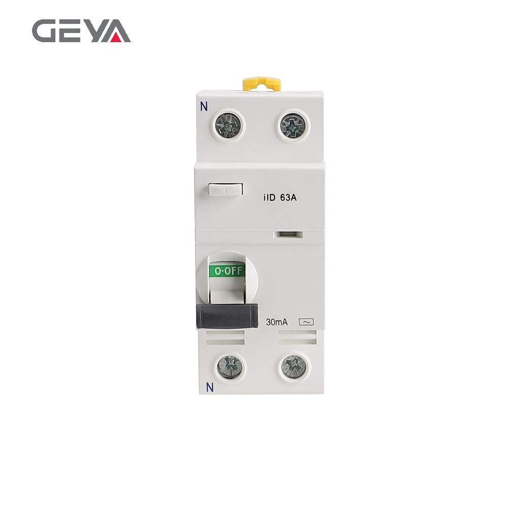 GEYA IlD 2P Red Copper Electron RCD 25A 40A 63A 100A New Type RCCB Residual Current Operated Circuit Breaker Electronic
