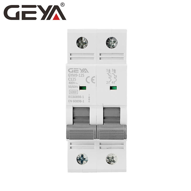 GEYA GYM9-125 2P 63-125A Mini Circuit Breaker Wholesale 63A 80A 100A 125A DC MCB 400V for Solar PV System Home Use